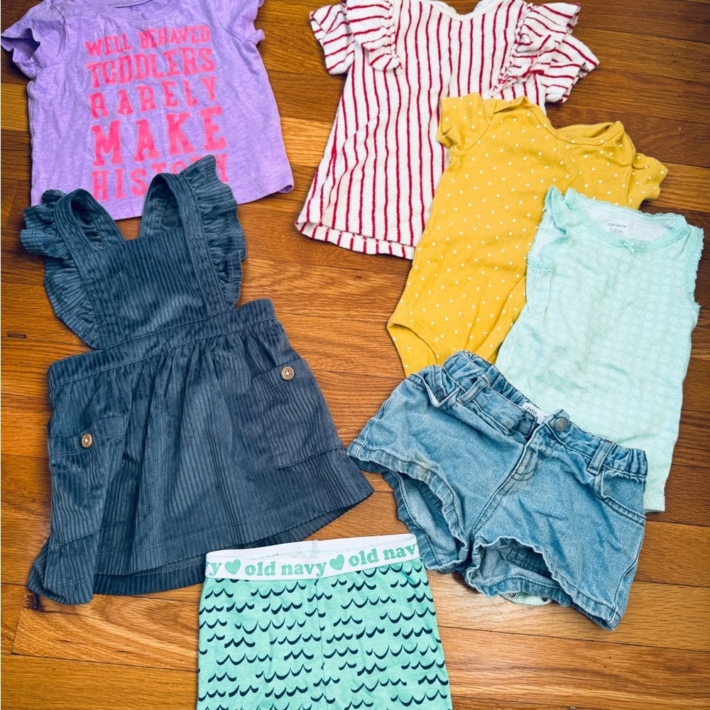 Baby girl 12M-18M summer clothes variety bundle
